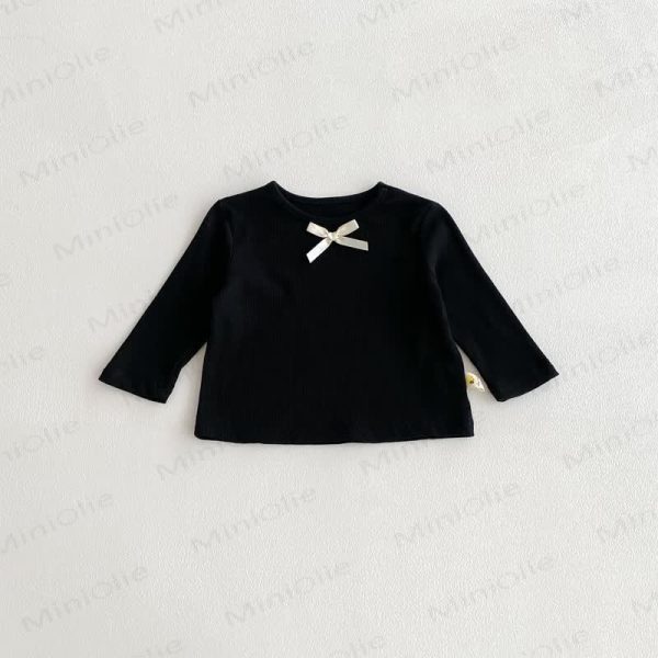 Baby Girl Bow Simple Base Layer T-Shirt