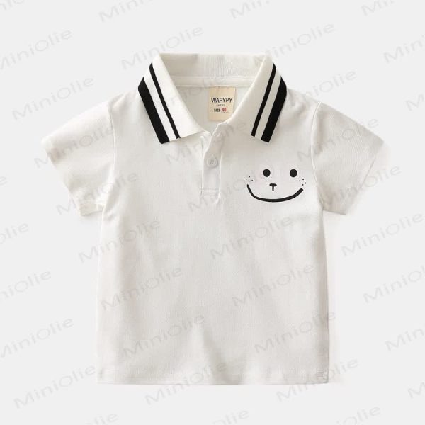 Kid Boy Smile Face Polo Shirt