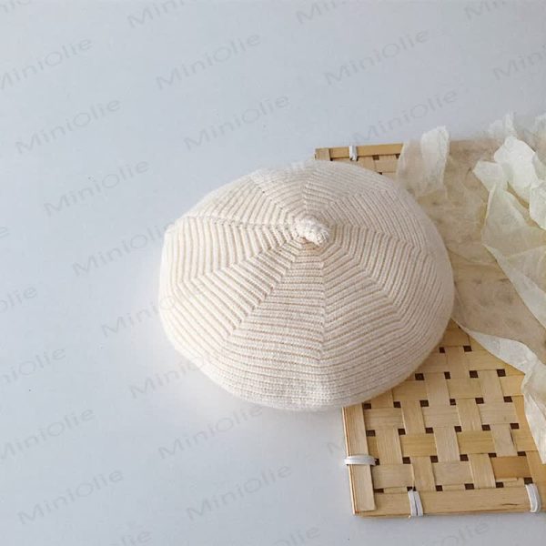 Baby Solid Color Cute Knitted Beret Hat