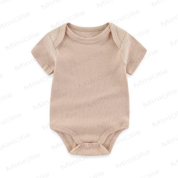 Baby Solid Color Soft Ribbed Bodysuit