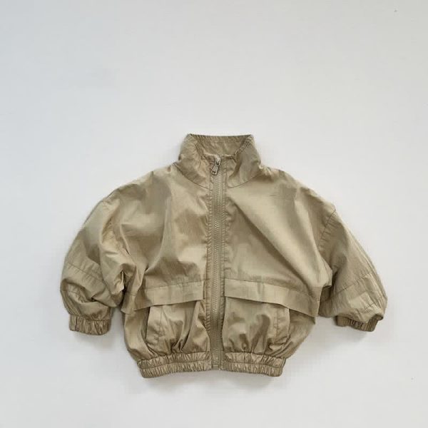 Toddler Boy Retro Stand Collar Jacket