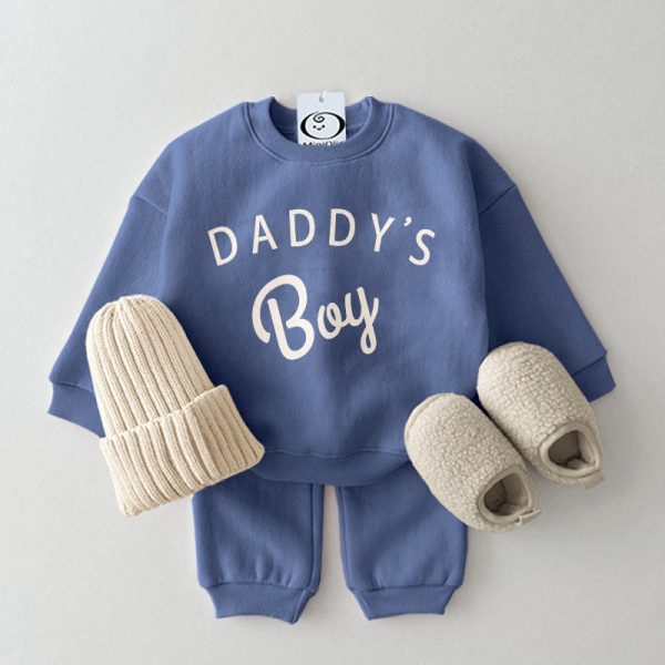 DADDY'S BOY Baby 2-Piece Blue Set