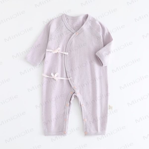 Baby Simple Solid Color Kimono Romper