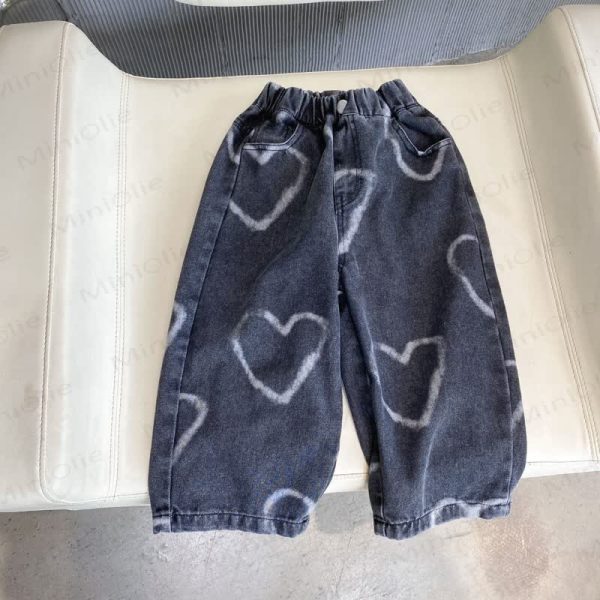 Toddler Heart Denim Pants