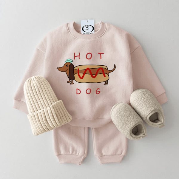 HOT DOG Baby 2-Piece Lovely Beige Set