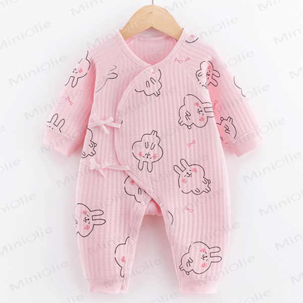 Baby Pink Bunny Whale Kimono Romper