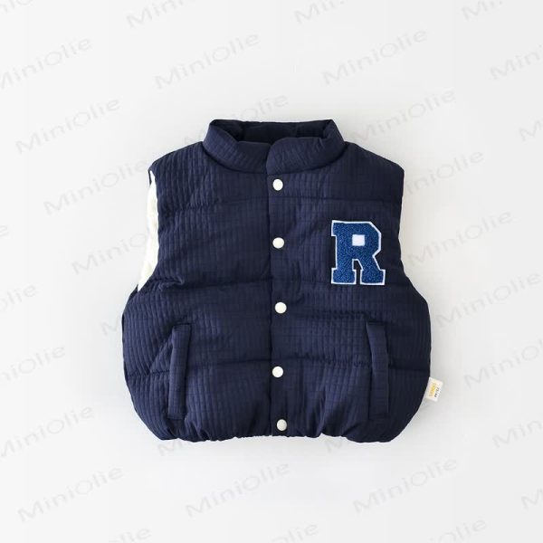 R Baby Toddler Letter Cotton Padded Vest