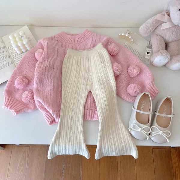Toddler Girl Hairball Sweater or Bell-bottomed Pants