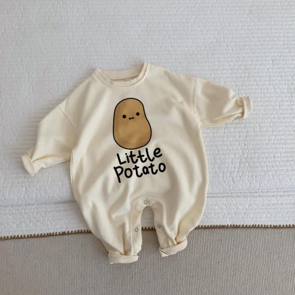 LITTLE POTATO Baby Beige Romper