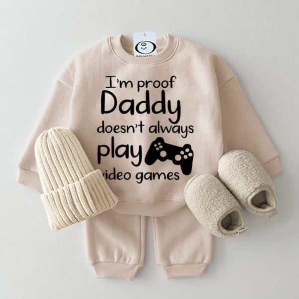 I'M PROOF DADDY DOESN'T ALWAYS PLAY VIDEO GAMES Baby Set