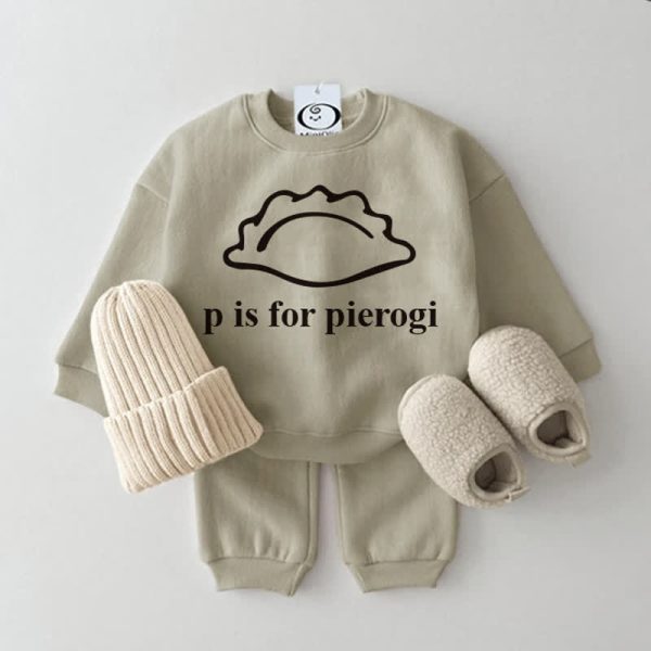 P IS FOR PIEROGI Baby Sweatshirt 2-piece Set