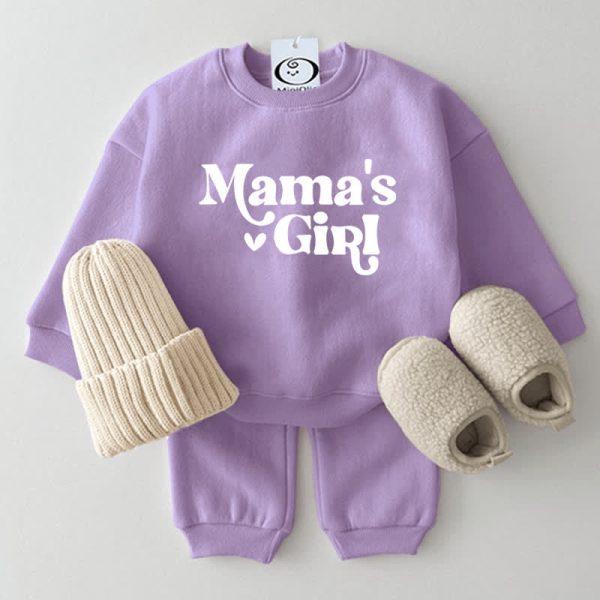 MAMA'S GIRL Baby 2-Piece Purple Set