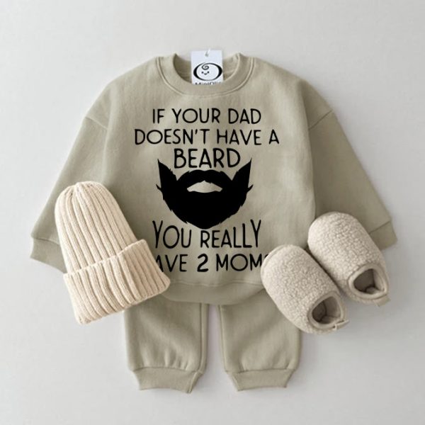 Beard Represents Dad Baby 2-piece Set