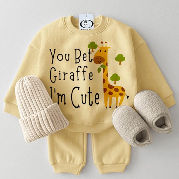 Baby Cute Giraffe Yellow 2-piece Set