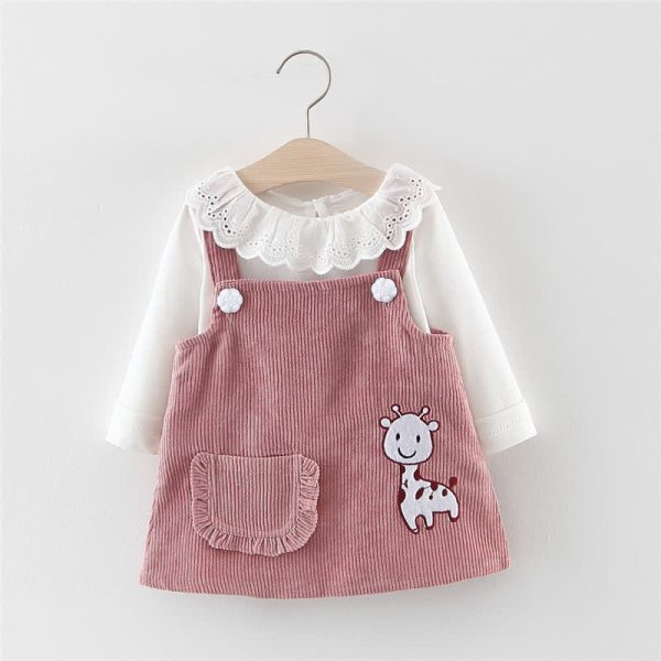 Baby 2-Piece Giraffe Corduroy Sweet Set