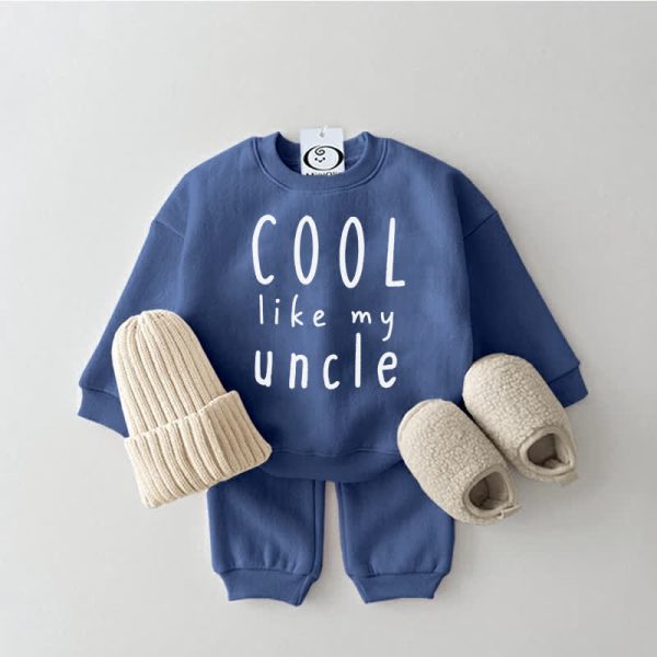 COOL LIKE MY UNCLE Baby Blue Sweatsuit 2-piece Set