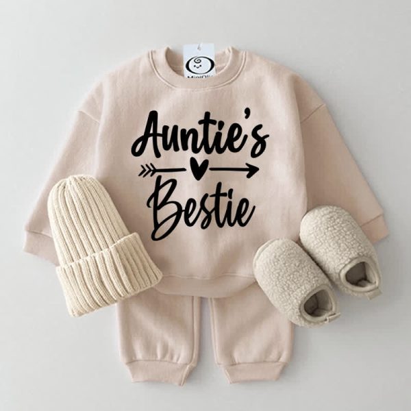 AUNTIE'S BESTIE Baby 2-Piece Beige Set