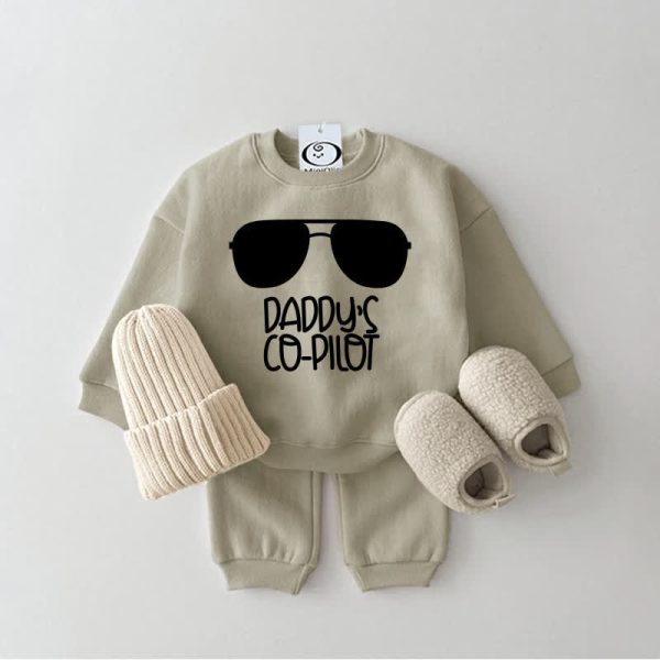DADDY'S CO-PILOT Baby Sweatsuit 2-piece Set
