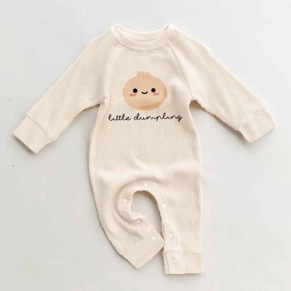 LITTLE DUMPLING Baby Waffle Romper
