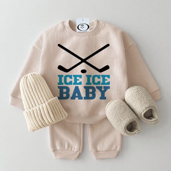 ICE ICE BABY Baby 2-Piece Hockey Beige Set