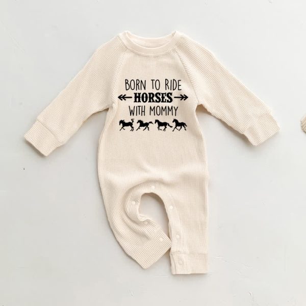 BORN TO RIDE HORSES WITH MOMMY Baby Romper