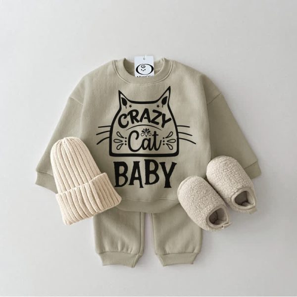 BABY CRAZY CAT Sweatsuit 2-piece Set