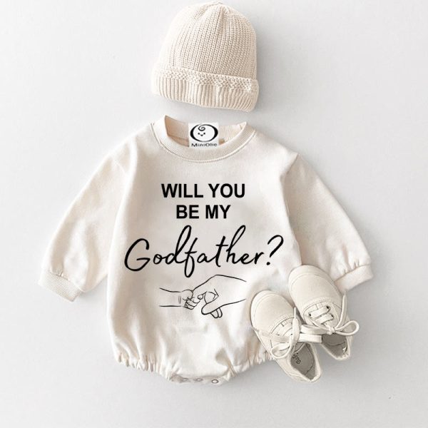 WILL YOU BE MY GODFATHER? Baby Casual Bodysuit