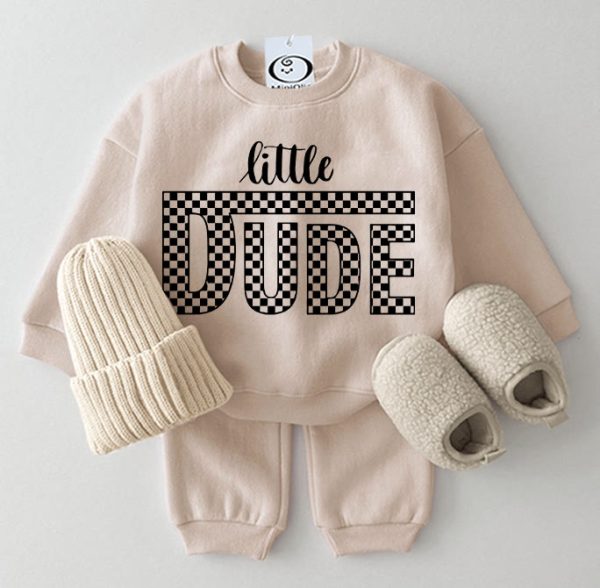 LITTLE DUDE Checkerboard Baby 2-piece Set