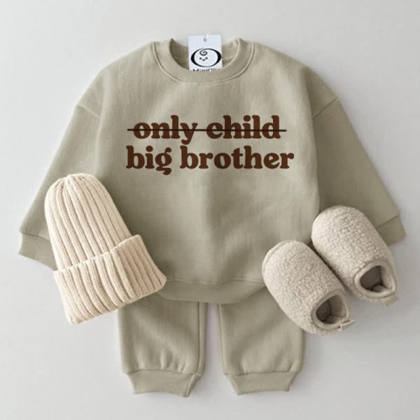 BIG BROTHER Baby 2-Piece Grey Green Set