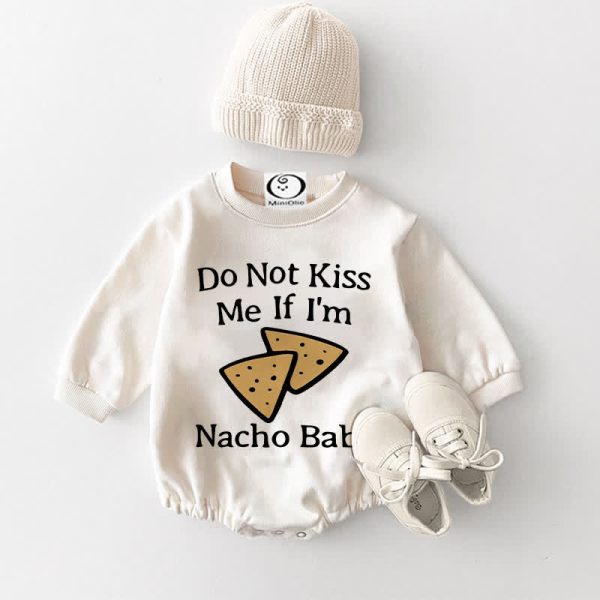 DO NOT KISS ME IF I'M NACHO BABY White Bodysuit