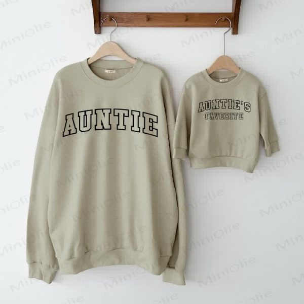 AUNTIE/AUNTIE'S FAVORITE Grey Green Family Sweatshirt