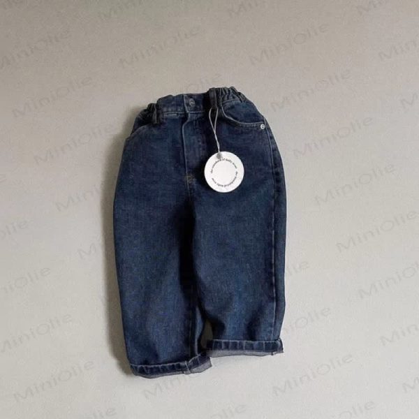 Baby Denim Solid Color Fashion Pants