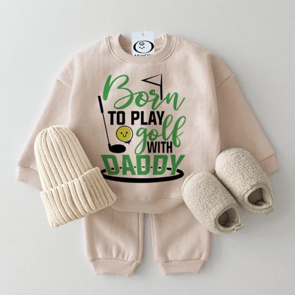 BORN TO PLAY GOLF WITH DADDY Baby Set