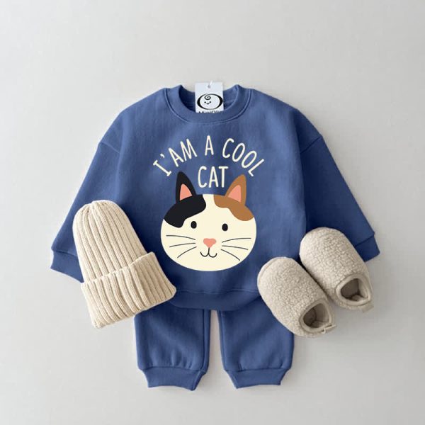 I'AM A COOL CAT Baby 2-Piece Blue Set