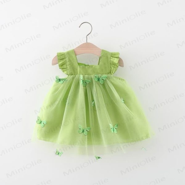Baby Vivid Butterfly Tulle Sleeveless Dress