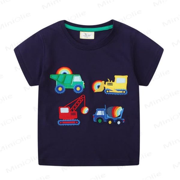 Toddler Boy Embroidered Cars T-Shirt