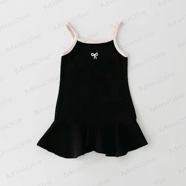 Toddler Girl Bow Suspenders Comfy Dress