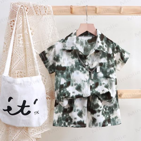 Toddler 2-Piece Tye-dye Shirt and Shorts Set