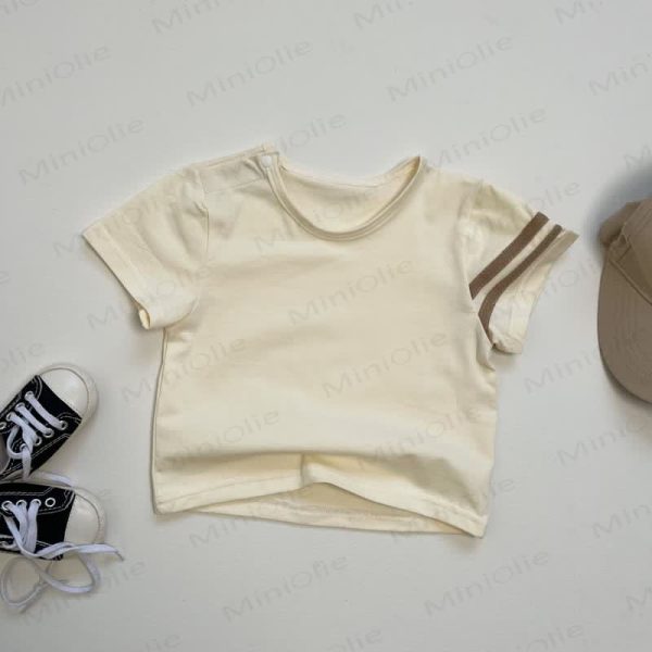 Baby White Stripes Sleeve T-Shirt