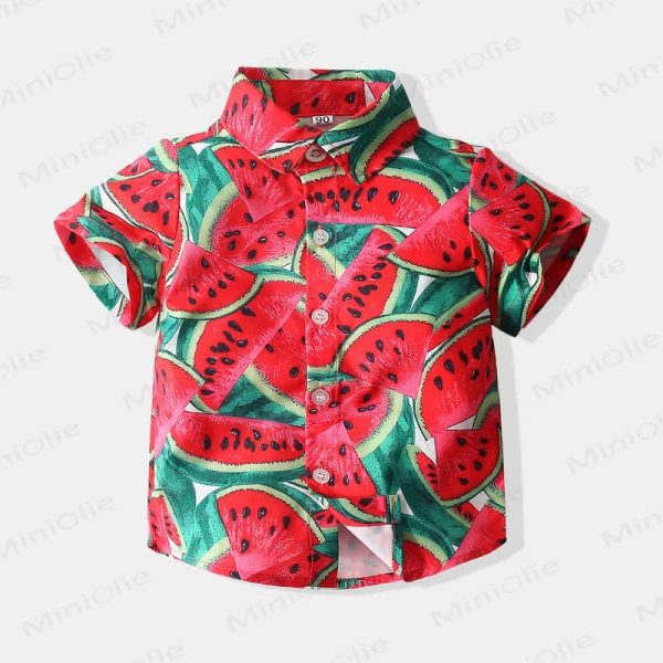 Kid Boy Watermelon Printed Shirt