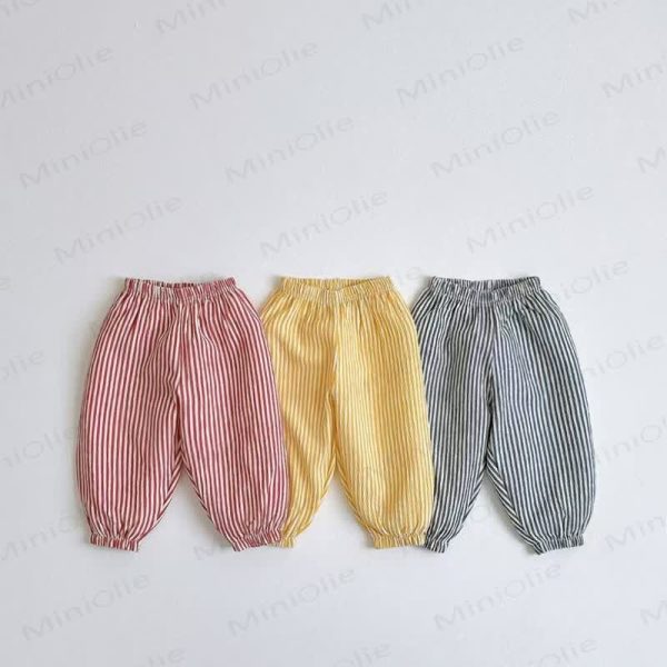 Toddler Vertical Striped Simple Jogger Pants
