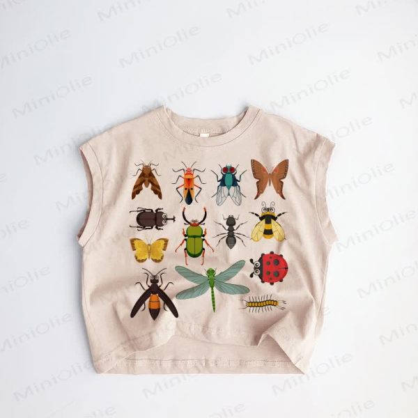 Baby Toddler Various Insects Khaki Tank Top