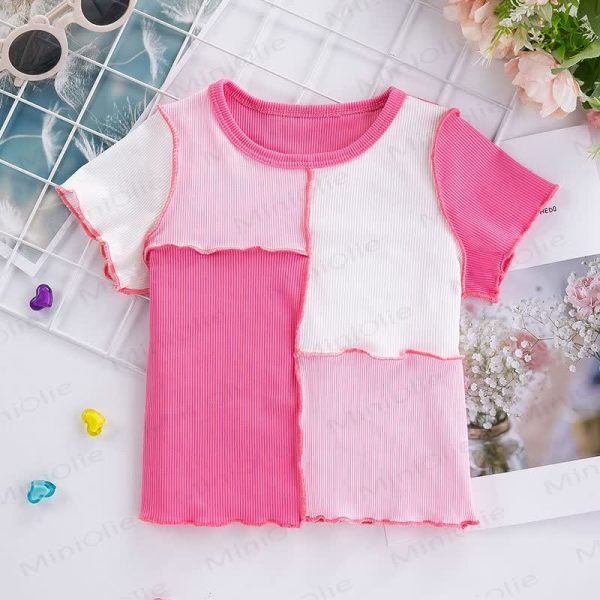 Kid Contrast Color Block T-Shirt