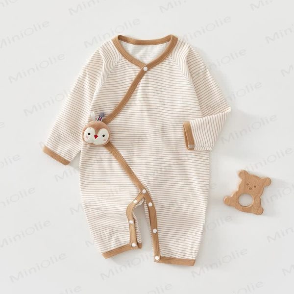 Baby 3d Animal Striped Kimono Romper