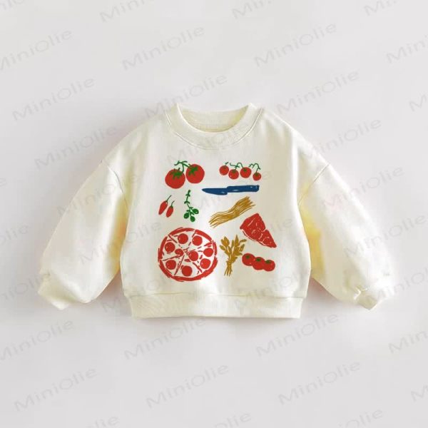 Baby Pizza Foods Toddler Sweatshirt