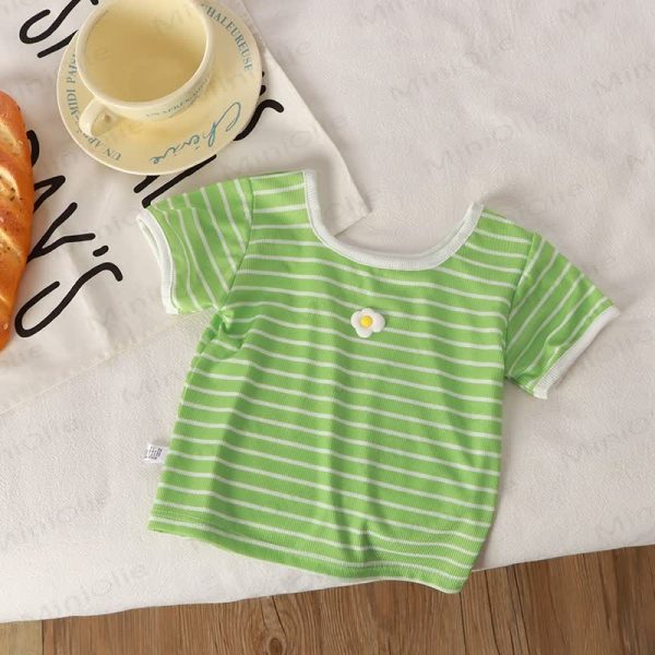 Toddler Girl Square Neck Striped T-Shirt