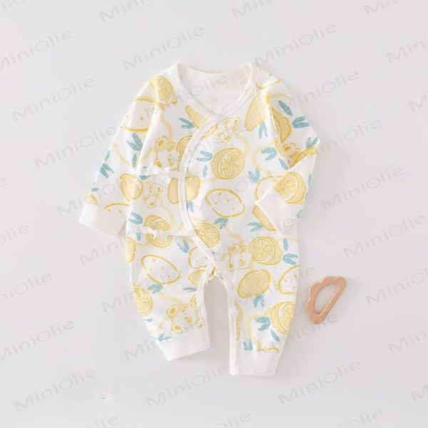 Baby Newborn Lemon Kimono Romper