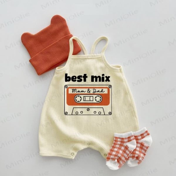 BEST MIX MOM & DAD Baby Suspenders Romper