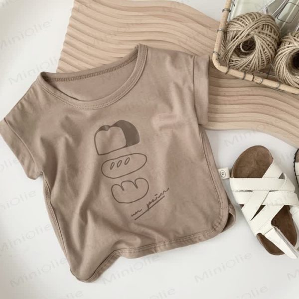 Baby Toddler Boy Cartoon Bread T-Shirt