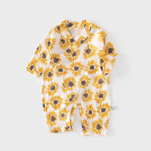 Baby Sunflower Kimono Style Romper